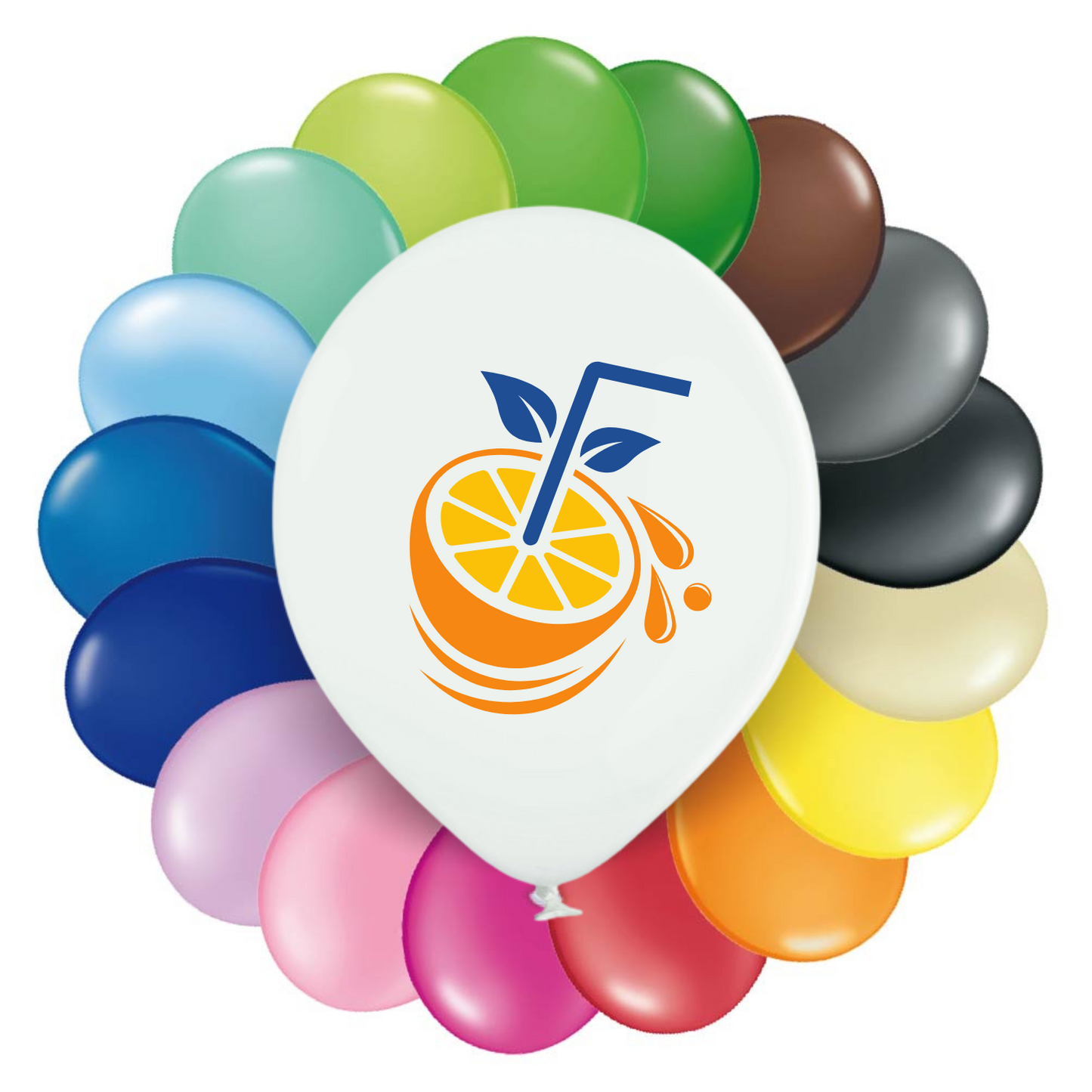 Print latex balloons in pastel colors (3-color print)
