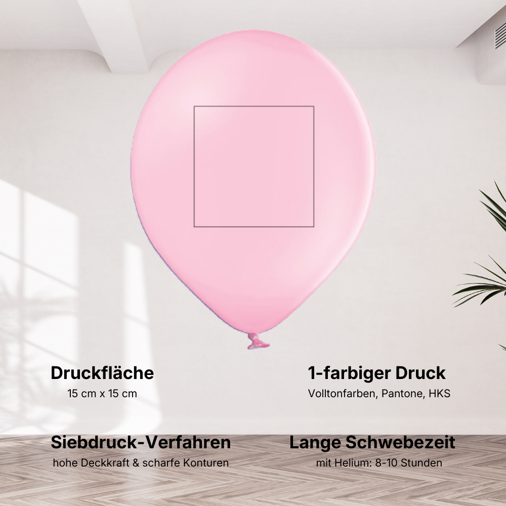 Latexballons Besteller-Farben bedrucken (1-farbiger Druck)