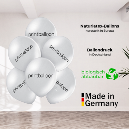 Latexballons Metallicfarben bedrucken (1-farbiger Druck)