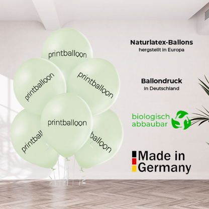 Print latex balloons in soft colors (1-color print)