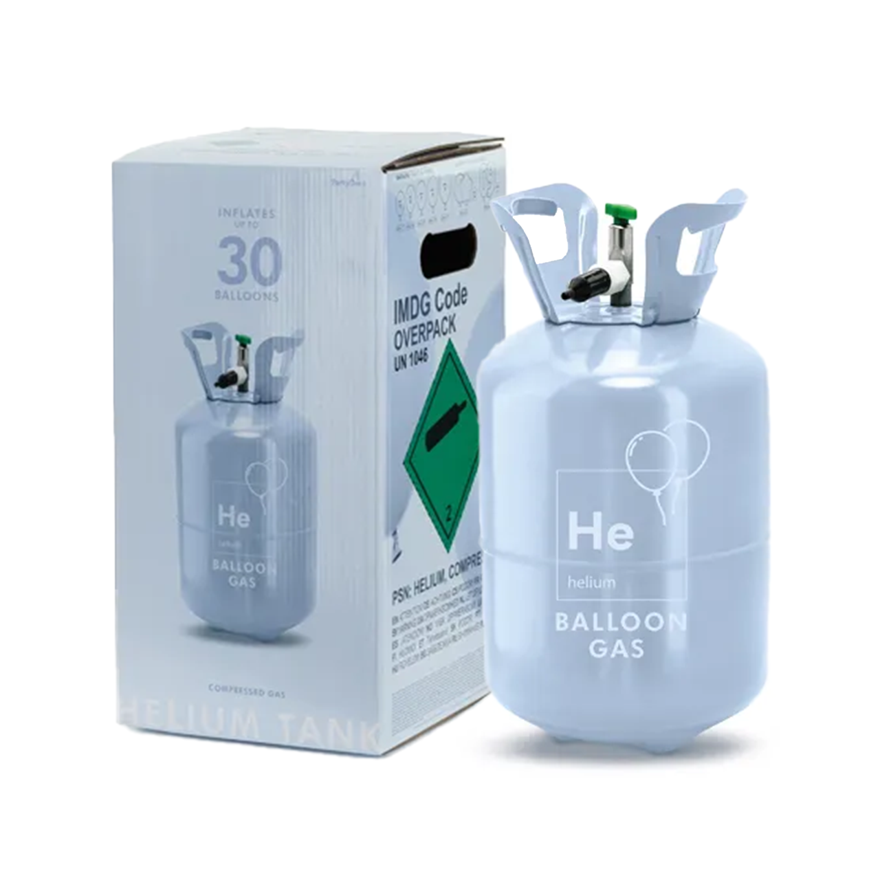 1 Helium Cylinder 30 - Balloon Helium - 0.20m³