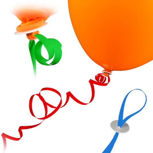 100 Balloon Fasteners Helium - Mixed Colors