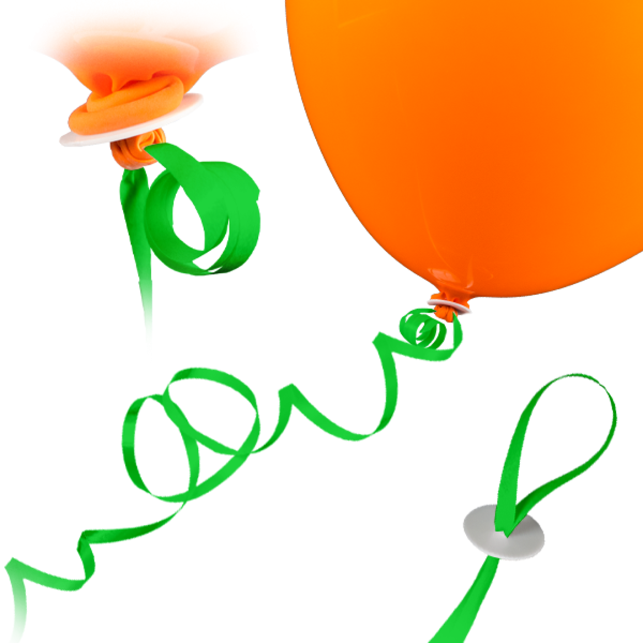 100 Balloon Clips for Helium - Green