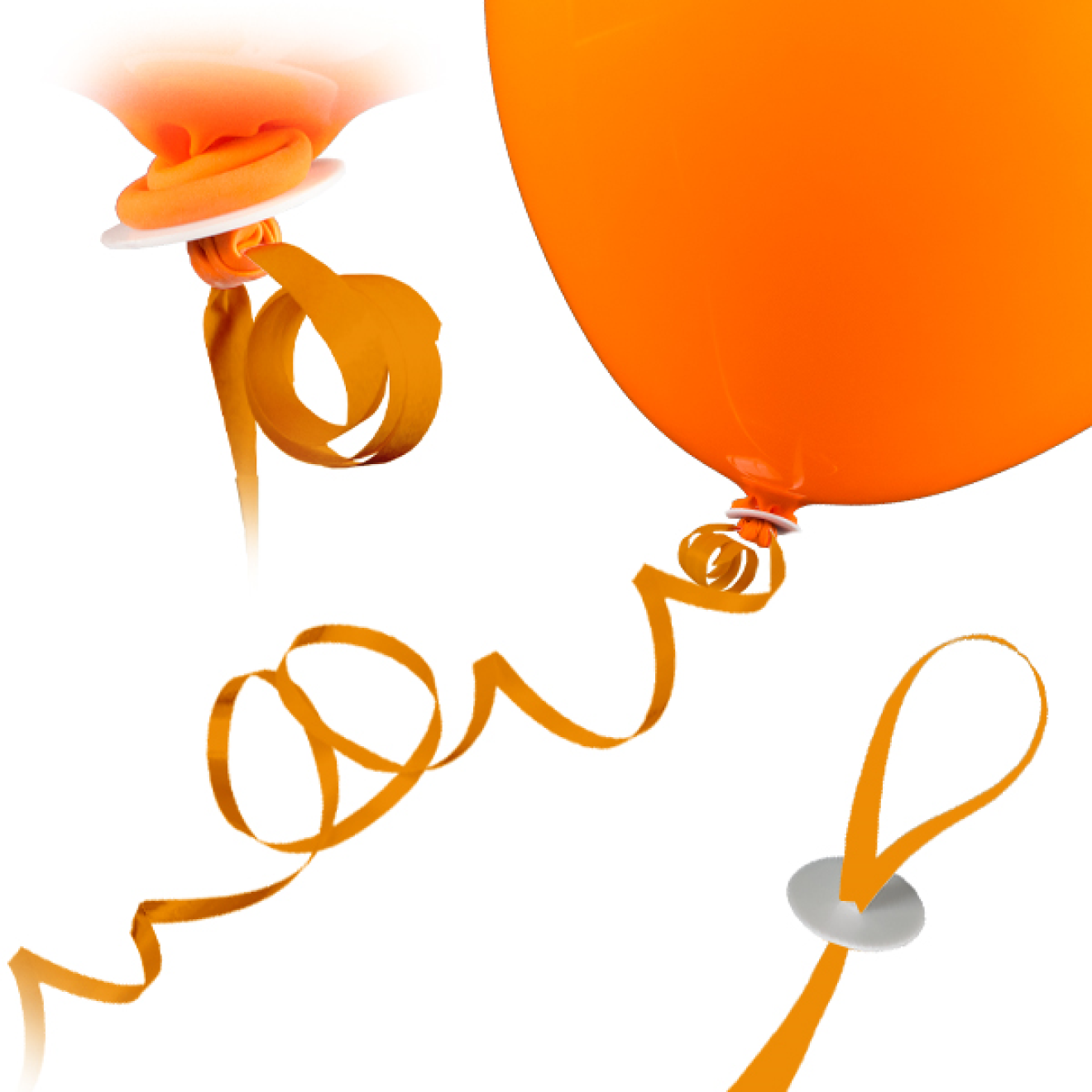 100 Balloon Clips Helium - Gold