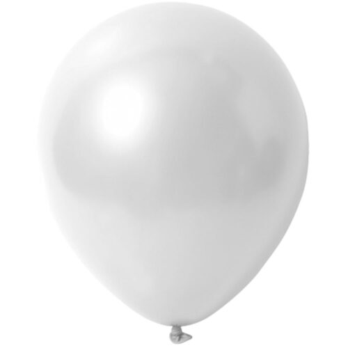Luftballon Metallic Weiss