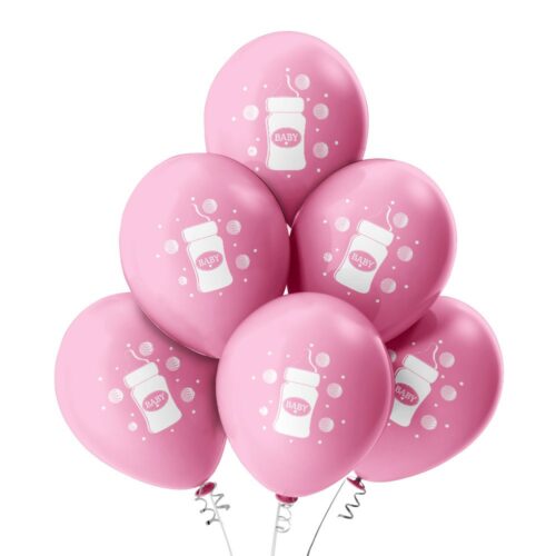 Luftballon-Geburt_BabyFlasche_Rosa