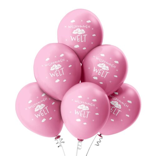 Luftballon-Geburt-ItsABoyKorne-Rosa