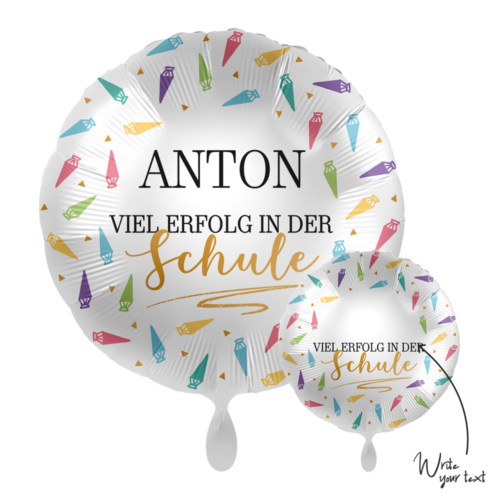 Folienballon-Personalisiert-Schulltüte-Text