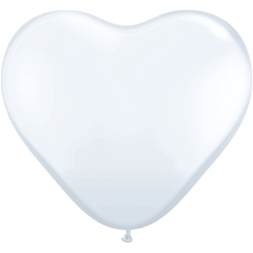 Herzballon Weiß