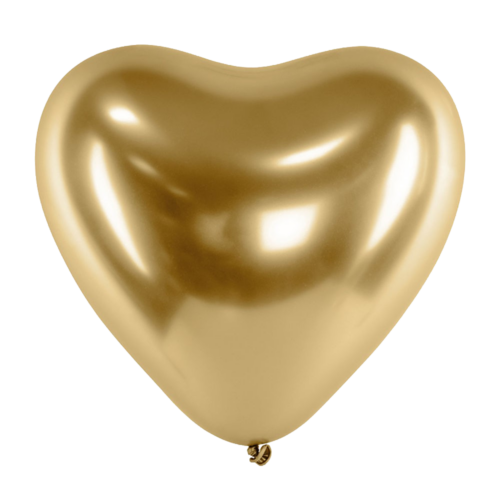Herzballon Glossy Gold