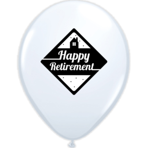Luftballon Weiß - Happy Retirement