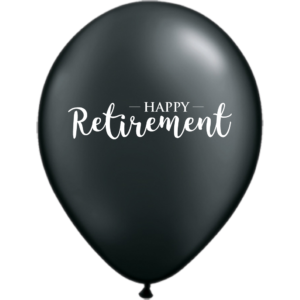 Luftballon Schwarz - Happy Retirement