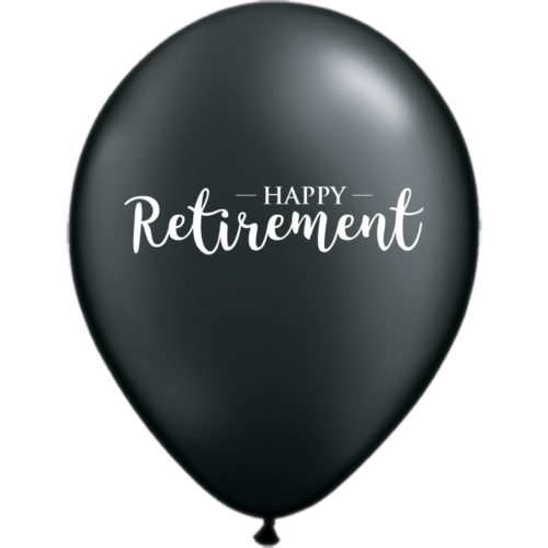 Luftballon Schwarz - Happy Retirement